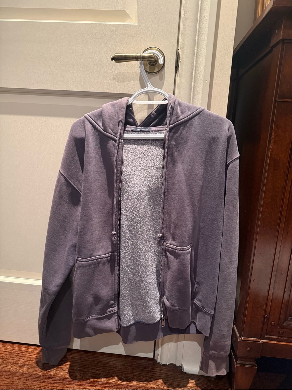 Brandy Melville Lavender Zip-Up Hoodie